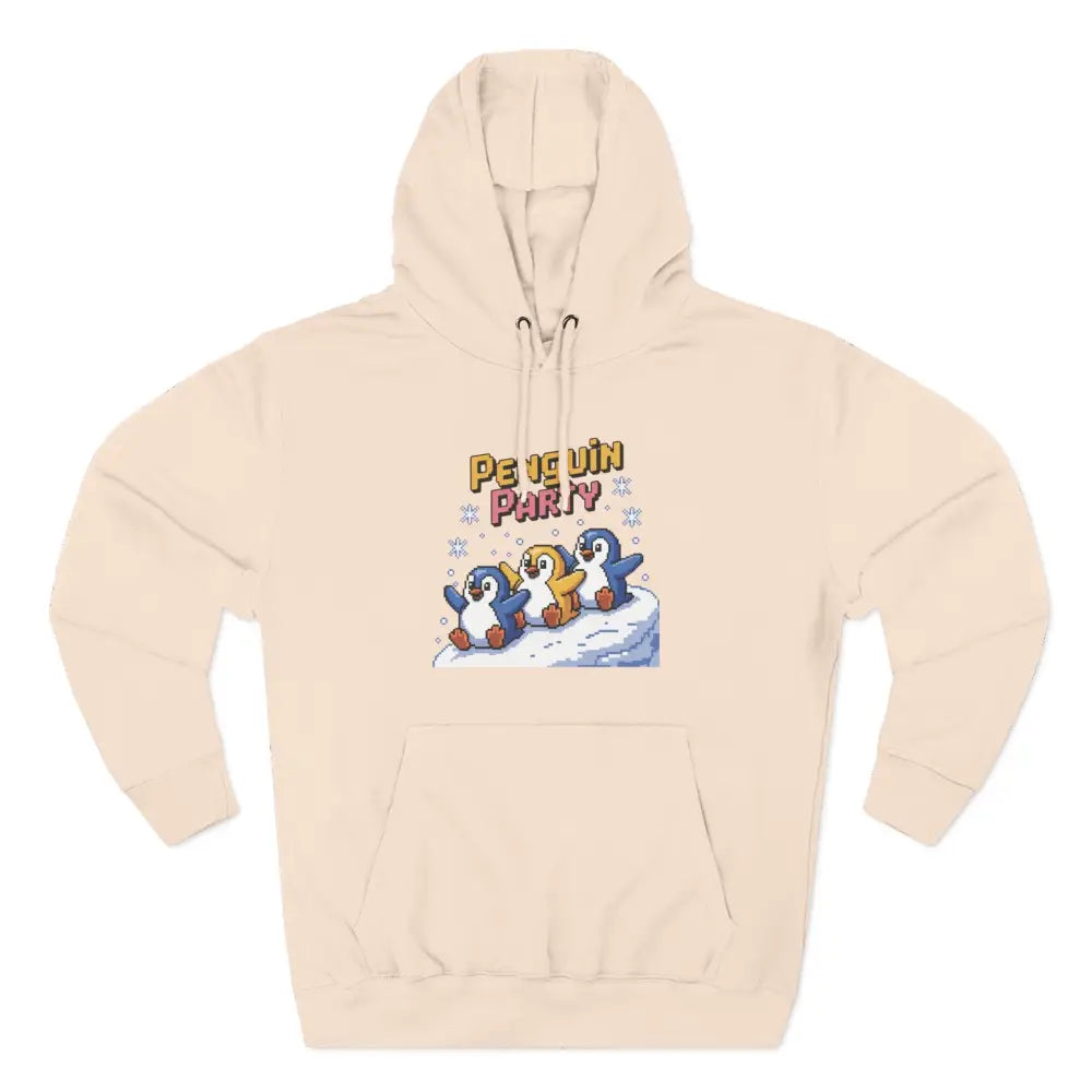 Winter Penguin Unisex Party Hoodie Cozy Fleece Sweatshirt for Holiday Fun Christmas Celebrations Gift Animal Lovers S