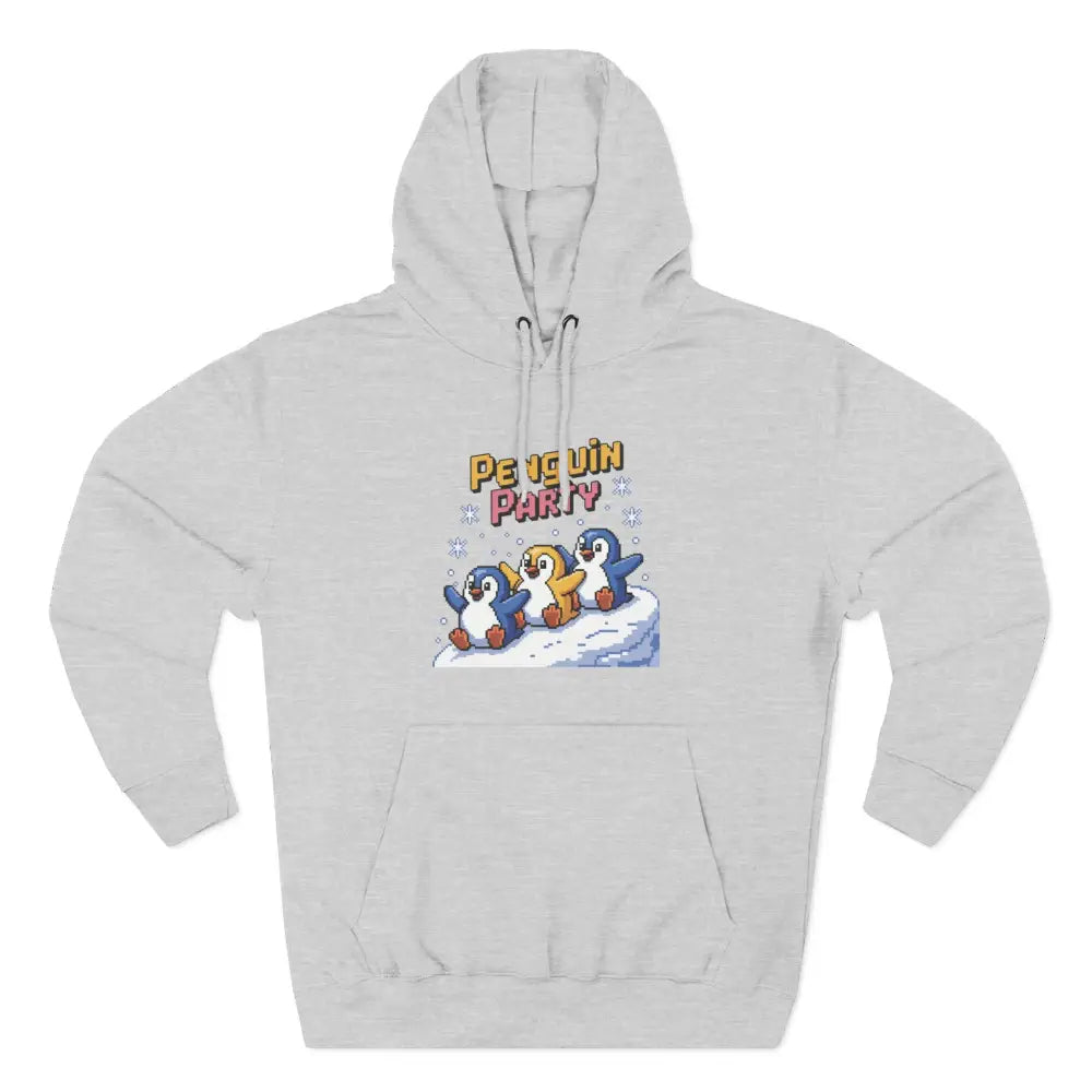 Winter Penguin Unisex Party Hoodie Cozy Fleece Sweatshirt for Holiday Fun Christmas Celebrations Gift Animal Lovers XS