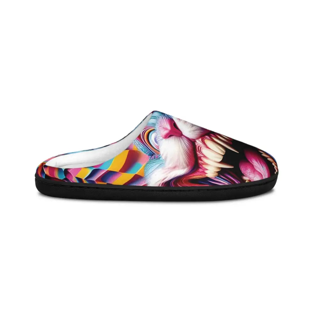 Colorful patterned slipper for women from PixiOnyx Housebound Havoc Indoor Slippers collection