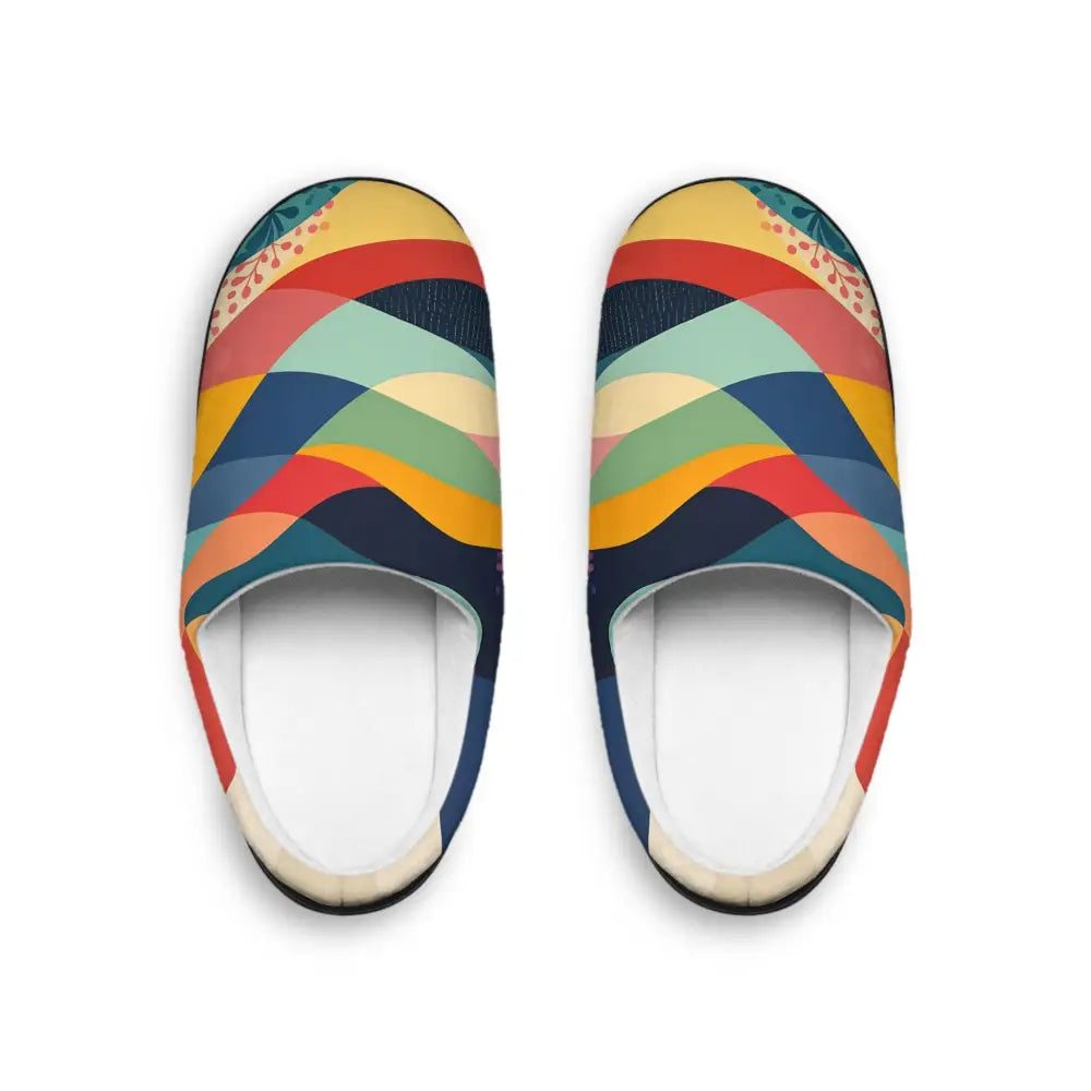 Colorful patterned slippers for women from Sunset Grove PixiOnyx Comfortcore Housewear