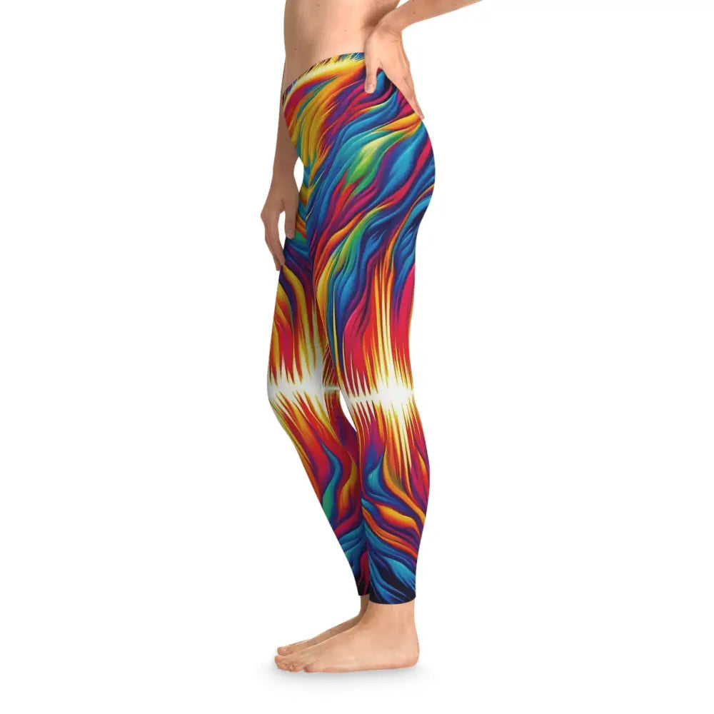 Colorful abstract leggings for women from PixiOnyx Psychedelic Activewear