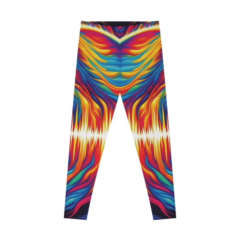 Colorful patterned leggings for women from PixiOnyx Sonic Scream activewear collection