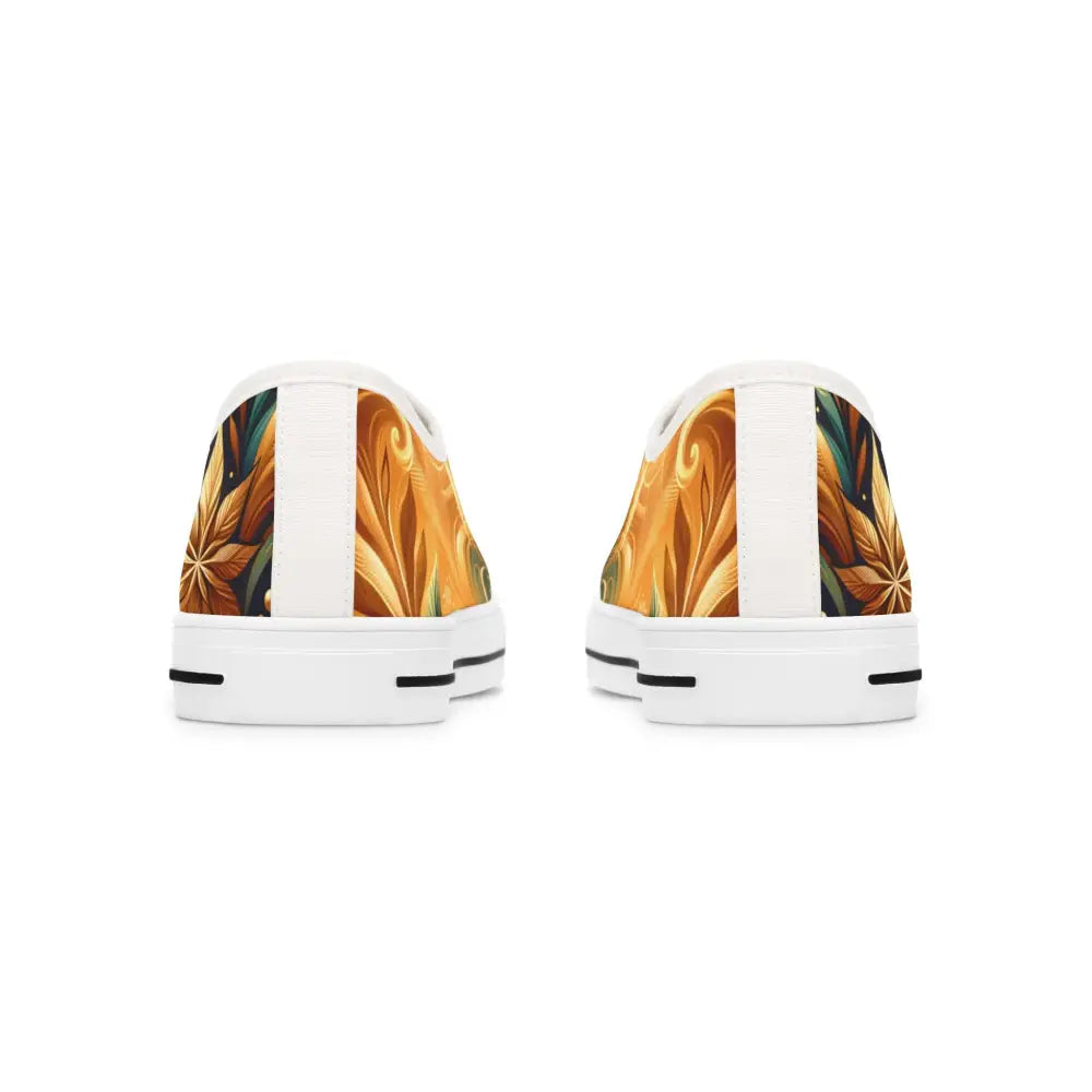 Floral-patterned canvas shoes for Women from Nebula Bloom Cascade by PixiOnyx
