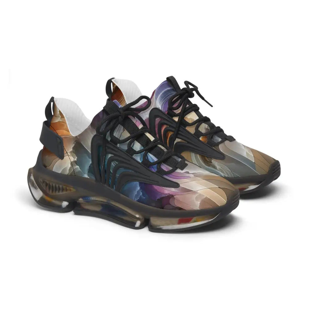 Colorful athletic women’s Mesh Sneakers Celestial Layer Flux PixiOnyx Artwear Footwear