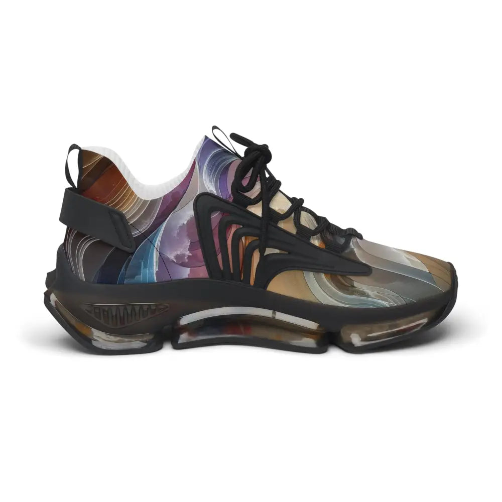 Abstract patterned athletic shoe from Women’s Mesh Sneakers Celestial Layer Flux by PixiOnyx Artwear