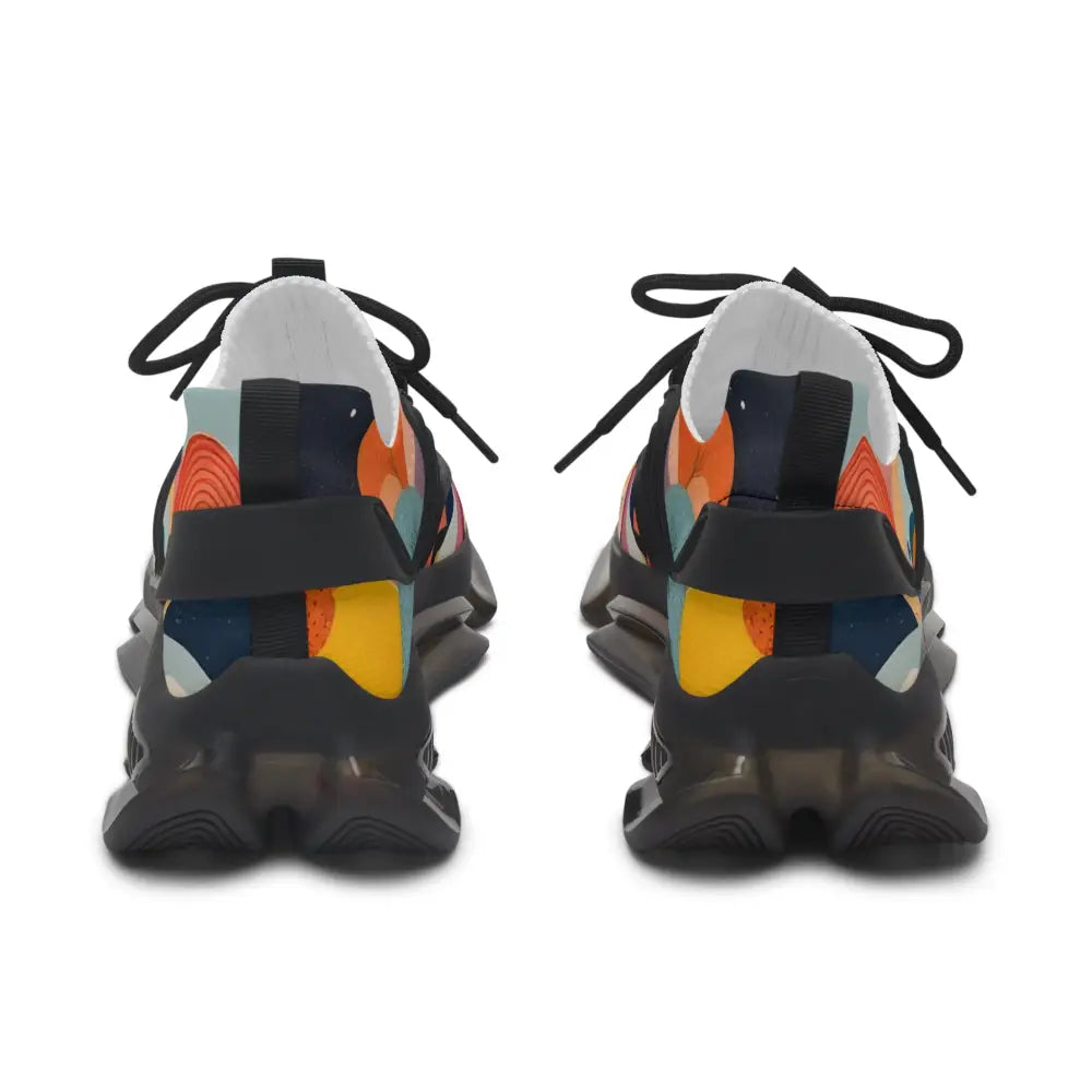 Colorful athletic mesh sneakers for women showcased in Flowstate Mirage Psychedelic Motionwear