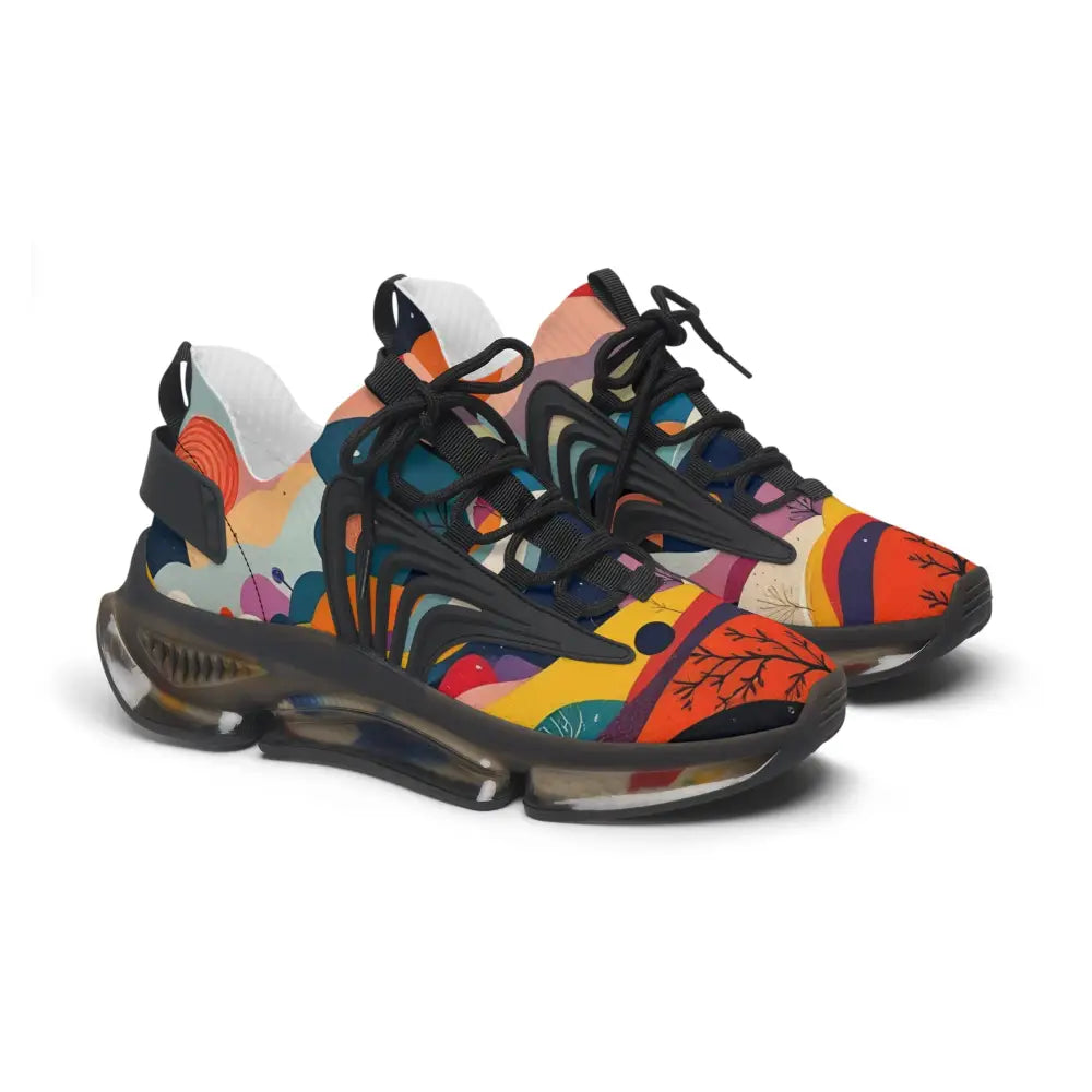 Colorful patterned athletic shoes from Women’s Mesh Sneakers Flowstate Mirage collection