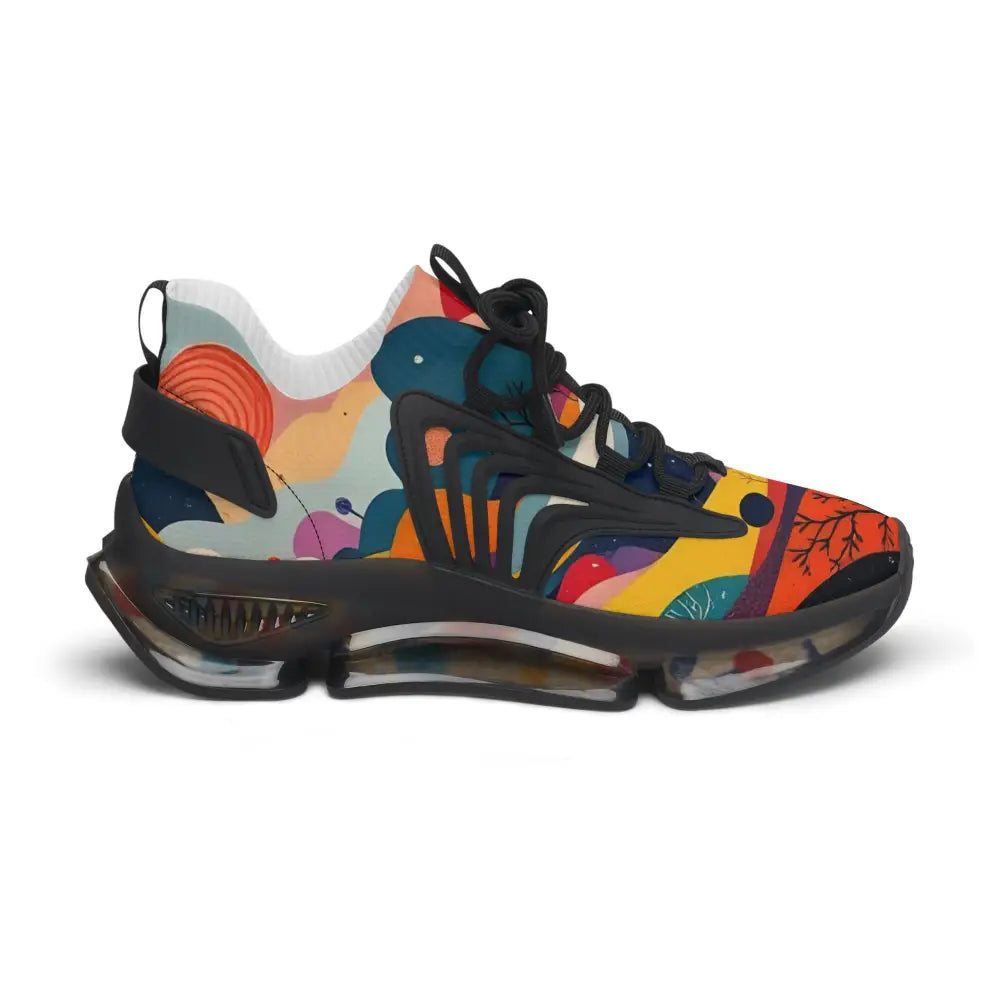 Colorful abstract-patterned women’s mesh sneaker from PixiOnyx Psychedelic Motionwear
