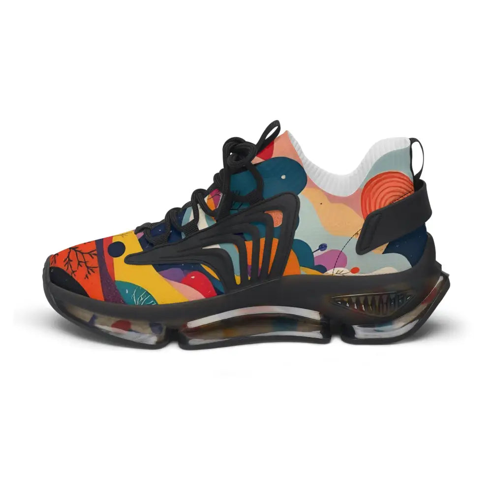 Abstract patterned athletic shoe from Women’s Mesh Sneakers Flowstate Mirage PixiOnyx Psychedelic Motionwear