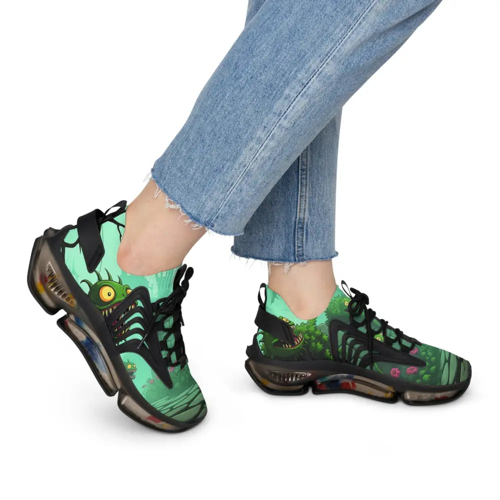 Cartoon monster-themed Women’s Mesh Sneakers from Grinvine Grove Ecocore Street Fusion