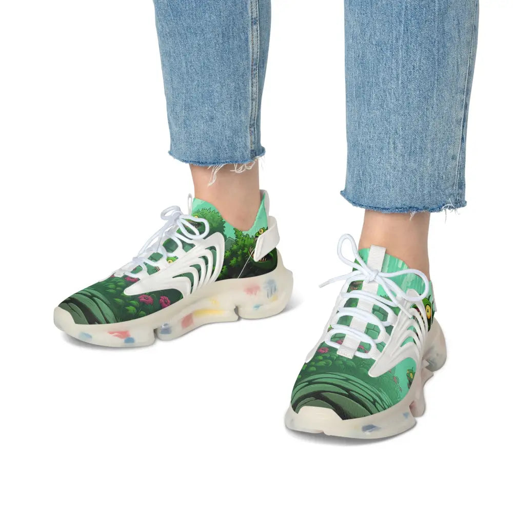 Green and white athletic shoes from Women’s Mesh Sneakers Grinvine Grove Ecocore Street Fusion