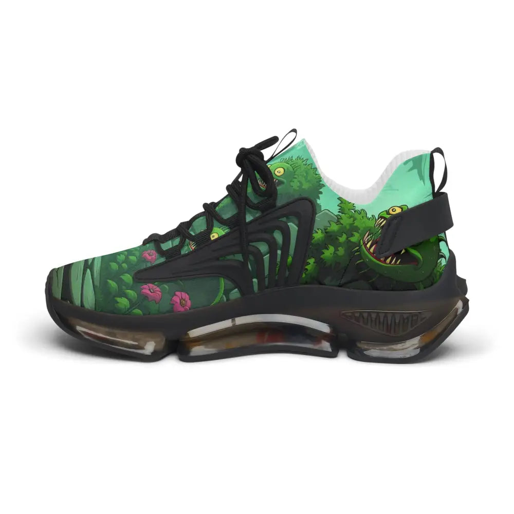 Green cartoon-themed athletic shoe from Women’s Mesh Sneakers Grinvine Grove Ecocore Street Fusion by PixiOnyx