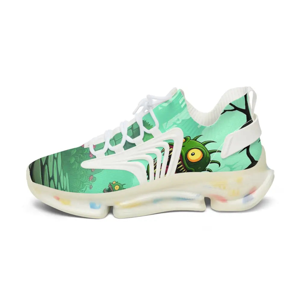 Cartoon monster-themed athletic shoe for Women’s Mesh Sneakers Grinvine Grove PixiOnyx