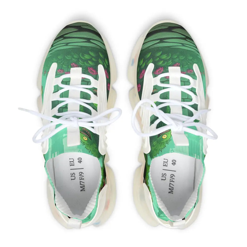 Green and pink floral mesh sneakers for women in Grinvine Grove Ecocore Street Fusion collection