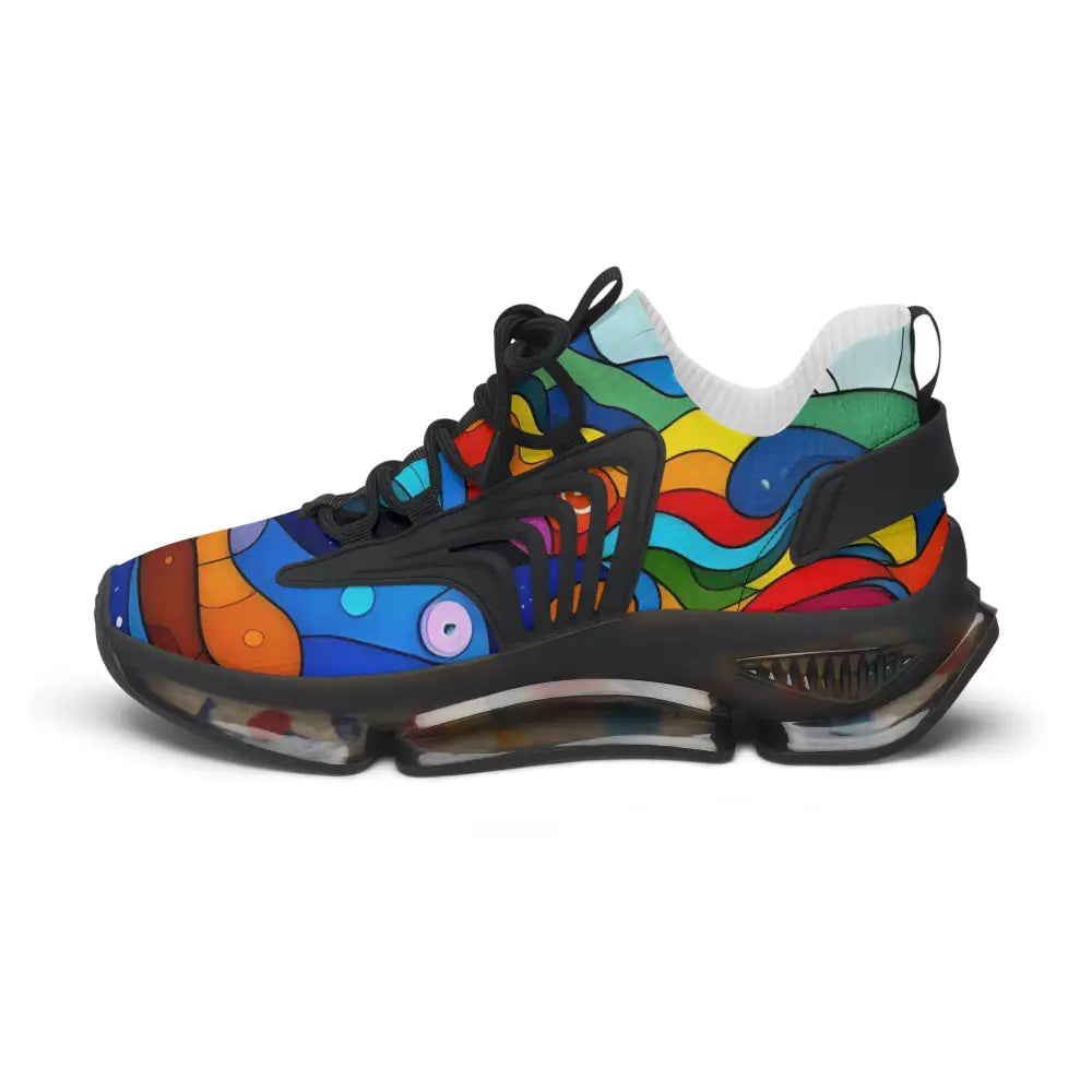 Colorful patterned athletic shoe from PixiOnyx Kinetic Pulsewear Women’s Mesh Sneakers