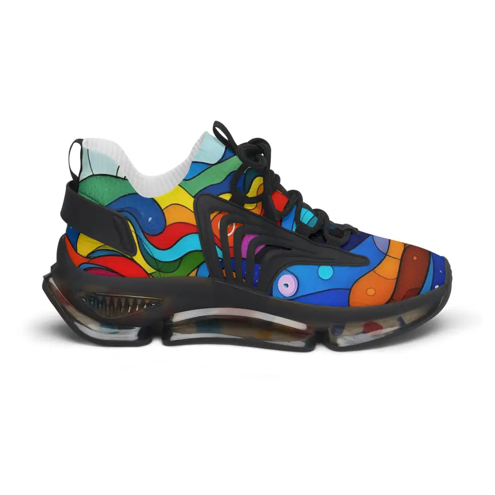 Colorful patterned athletic shoe from PixiOnyx Kinetic Pulsewear Women’s Mesh Sneakers