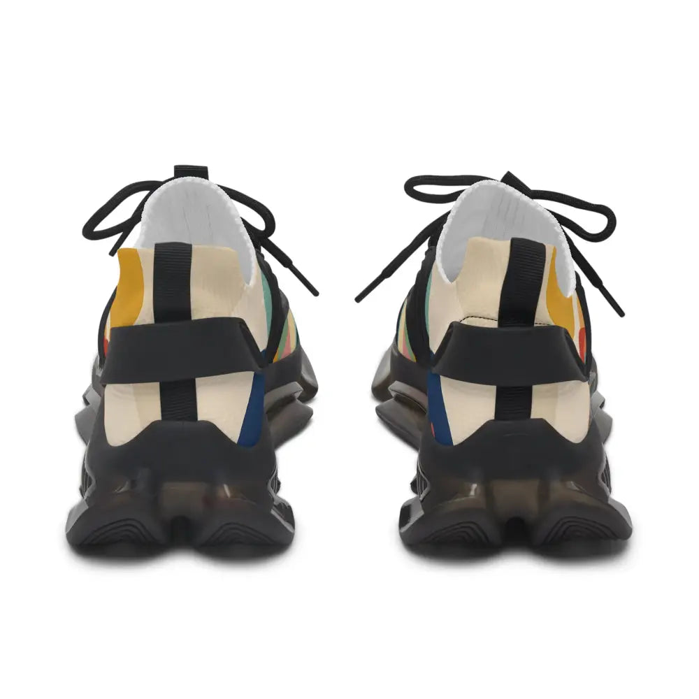 Colorful athletic shoes for women from PixiOnyx Chromatic Footstep Mirage Sunset Grove