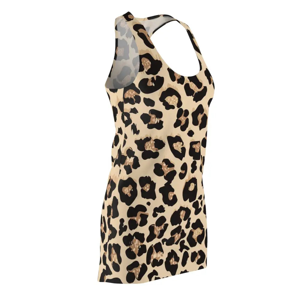 Leopard print tank dress for women from PixiOnyx Statementwear with racerback style