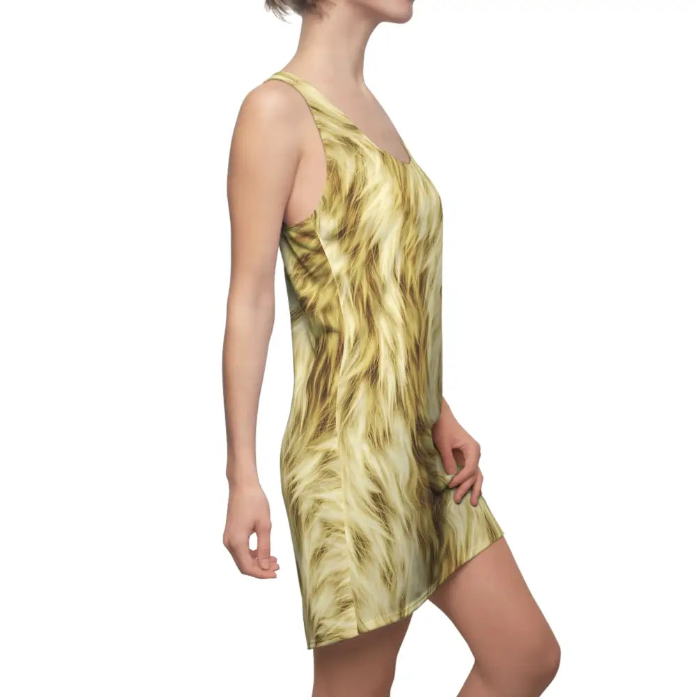 Sleeveless patterned mini dress from Women’s Racerback Dress FauxFur Flux PixiOnyx Texturecore Statementwear