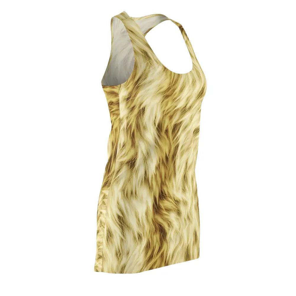 Women’s Sleeveless Dress with FauxFur Pattern from PixiOnyx Texturecore Statementwear