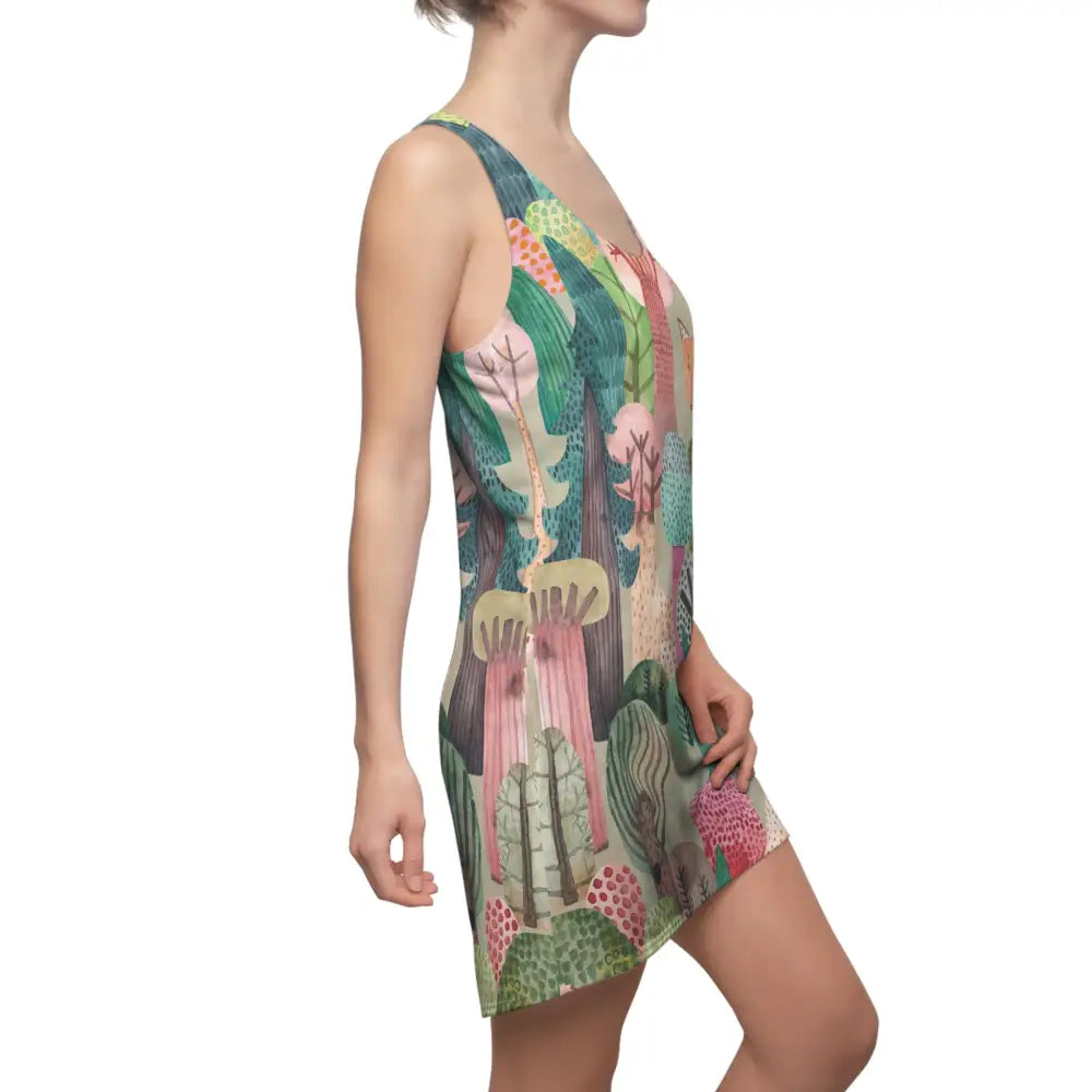 Sleeveless Forest Print Dress from PixiOnyx Dreamcore Capsulewear Women’s Racerback Style