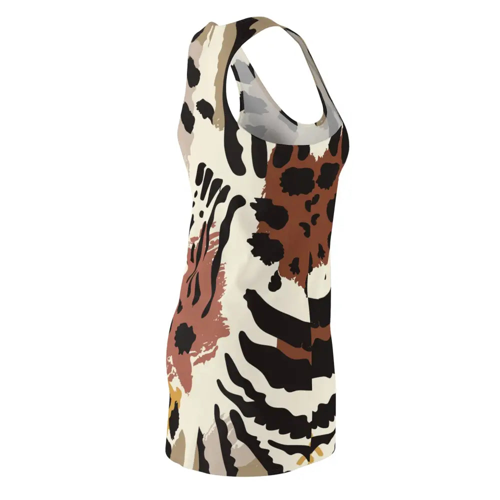 Sleeveless animal-print dress from Women’s Racerback Dress Wild Mirage PixiOnyx Boho Statementwear