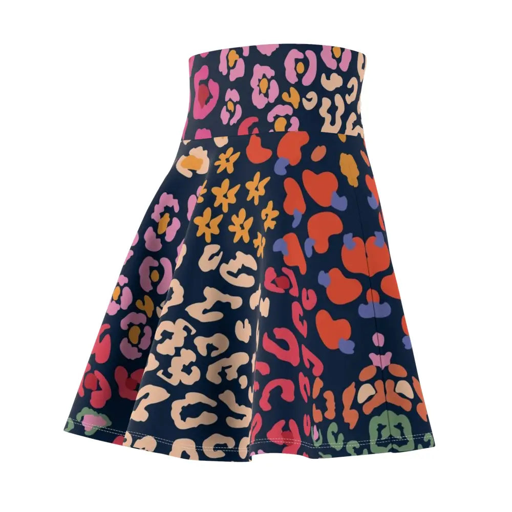 Colorful patterned skater skirt with vibrant floral print from PixiOnyx Statement Apparel