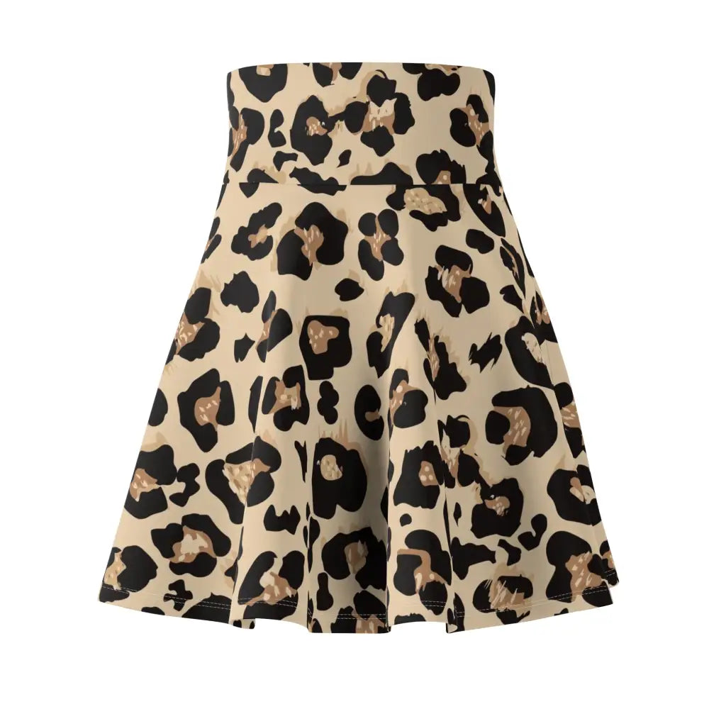 Women’s skater skirt with bold wild leopard print from PixiOnyx Fiercewear