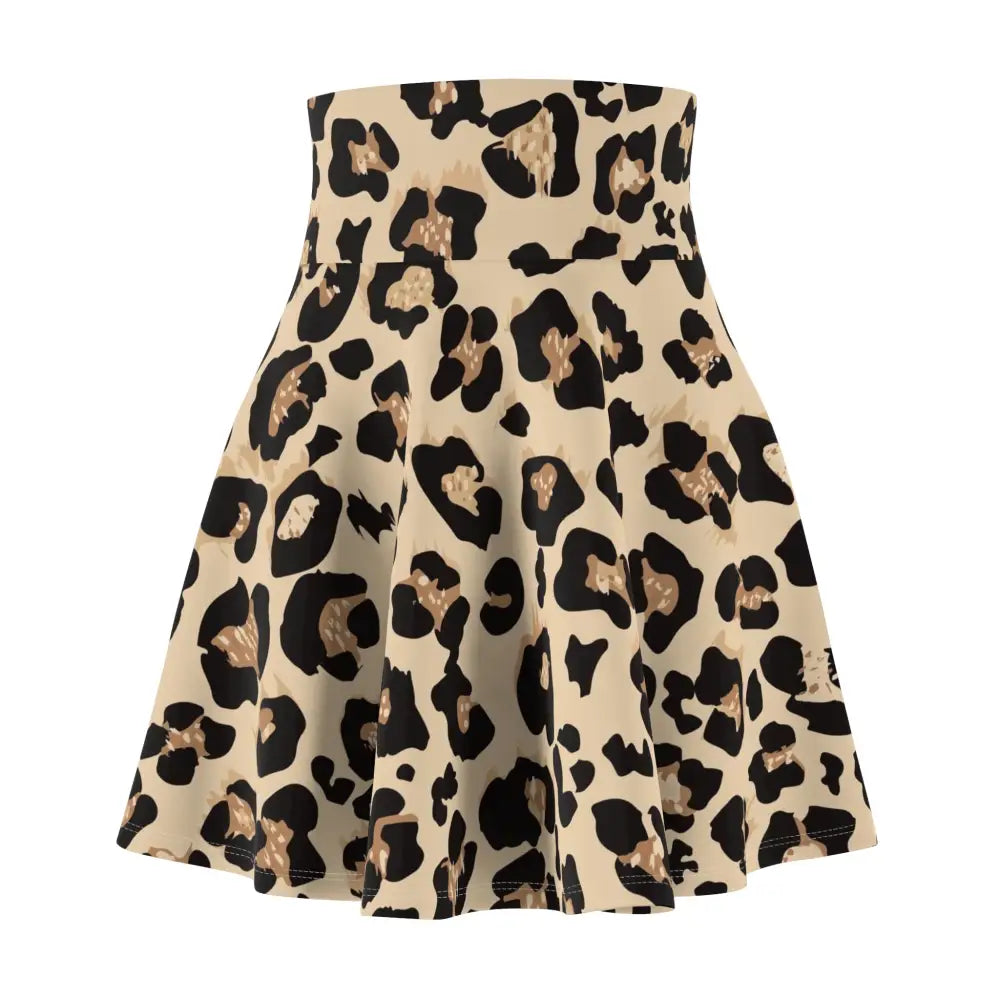 Leopard print skater skirt for women from PixiOnyx Fiercewear featuring wild animal pattern