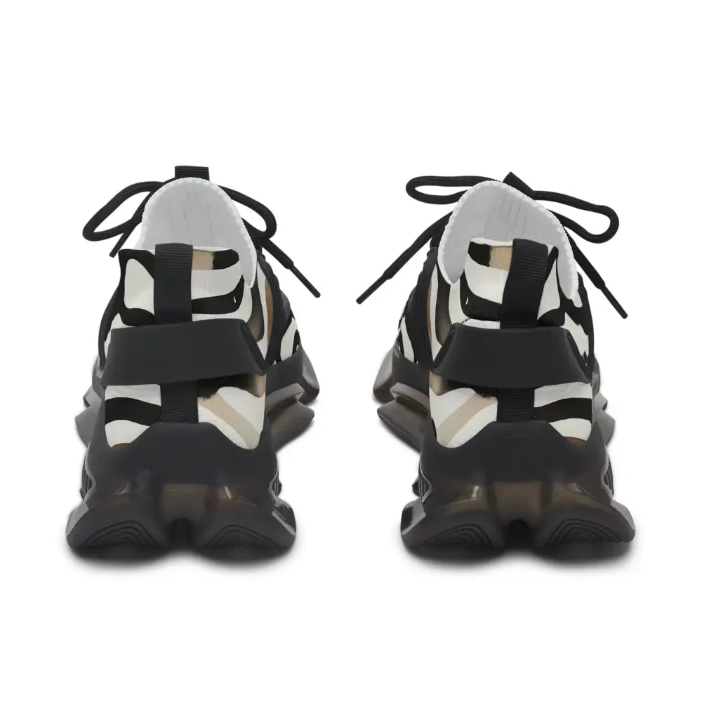 Black and white patterned Sneakers from PixiOnyx Nightstripe Pulse Monochrome Motion Series