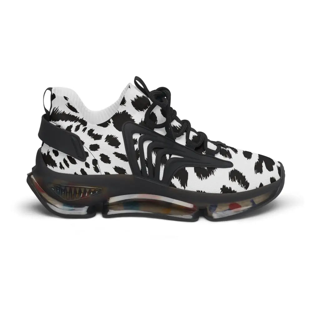 Black and white spotted sneaker from Women’s Sneakers White Leopard Dash PixiOnyx Streetstride Edition