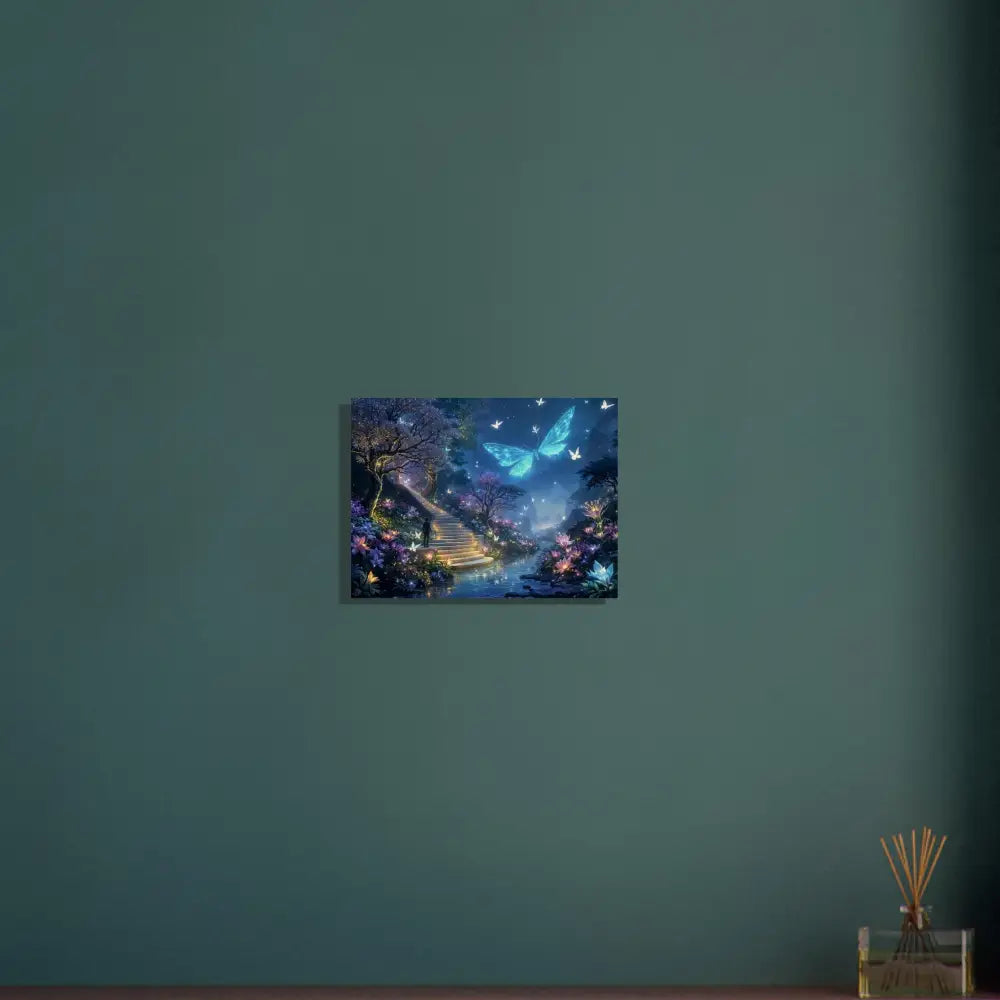 Fantasy butterfly canvas art from PixiOnyx Wood Prints Biolumina The Valley Beyond