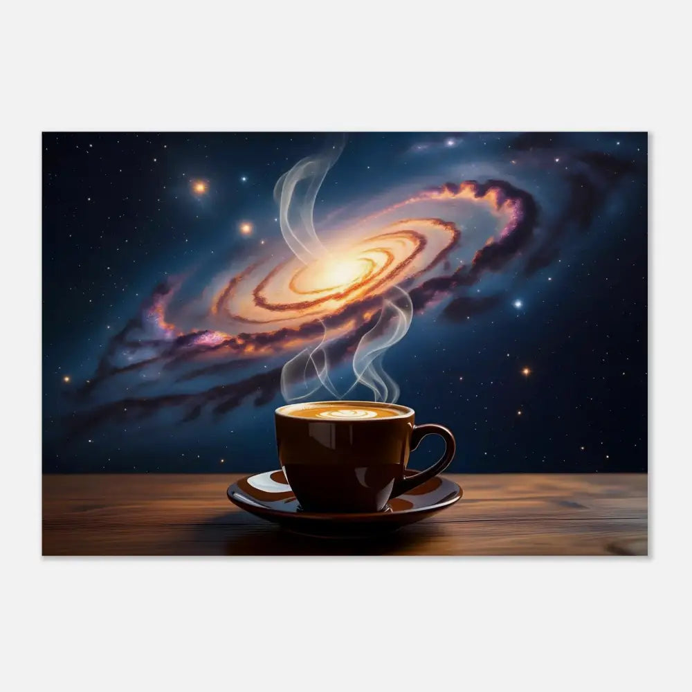 Steaming coffee cup from PixiOnyx Dreamscape Wood Series Wood Prints