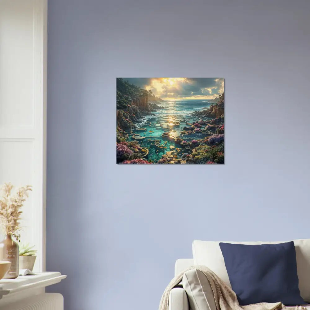 Coastal landscape art print from Garden of the Tides Wood Prints by PixiOnyx Tidegrain