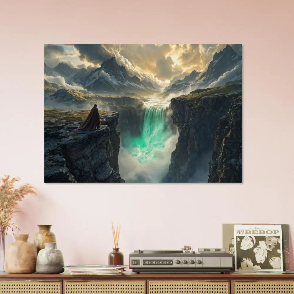 Fantasy landscape wall art print from PixiOnyx Forestgrain Stillness Edition