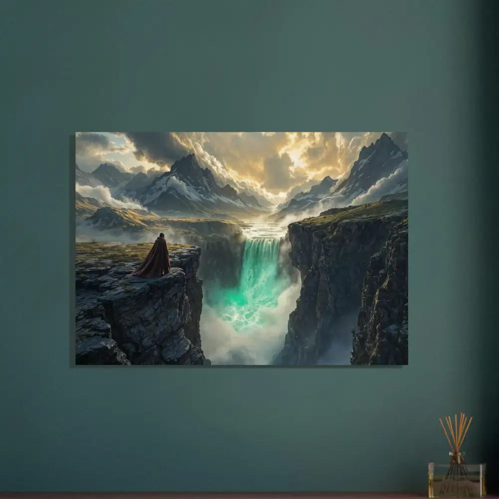 Fantasy landscape painting on Wood Prints The Edge of Silence PixiOnyx Forestgrain Stillness Edition