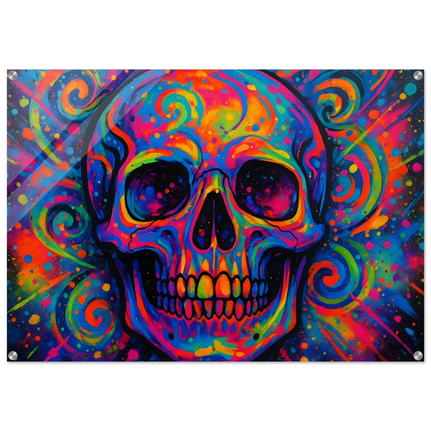 Colorful psychedelic skull art from the Skull Art collection