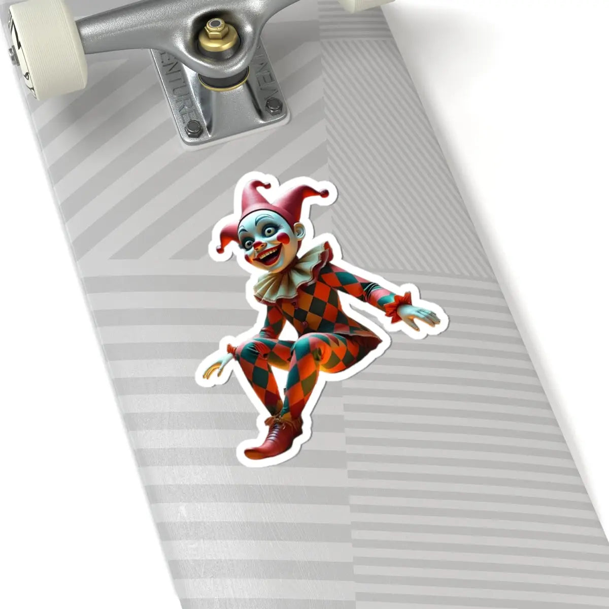 Harlequin sticker from the Stickers collection showing colorful diamond pattern