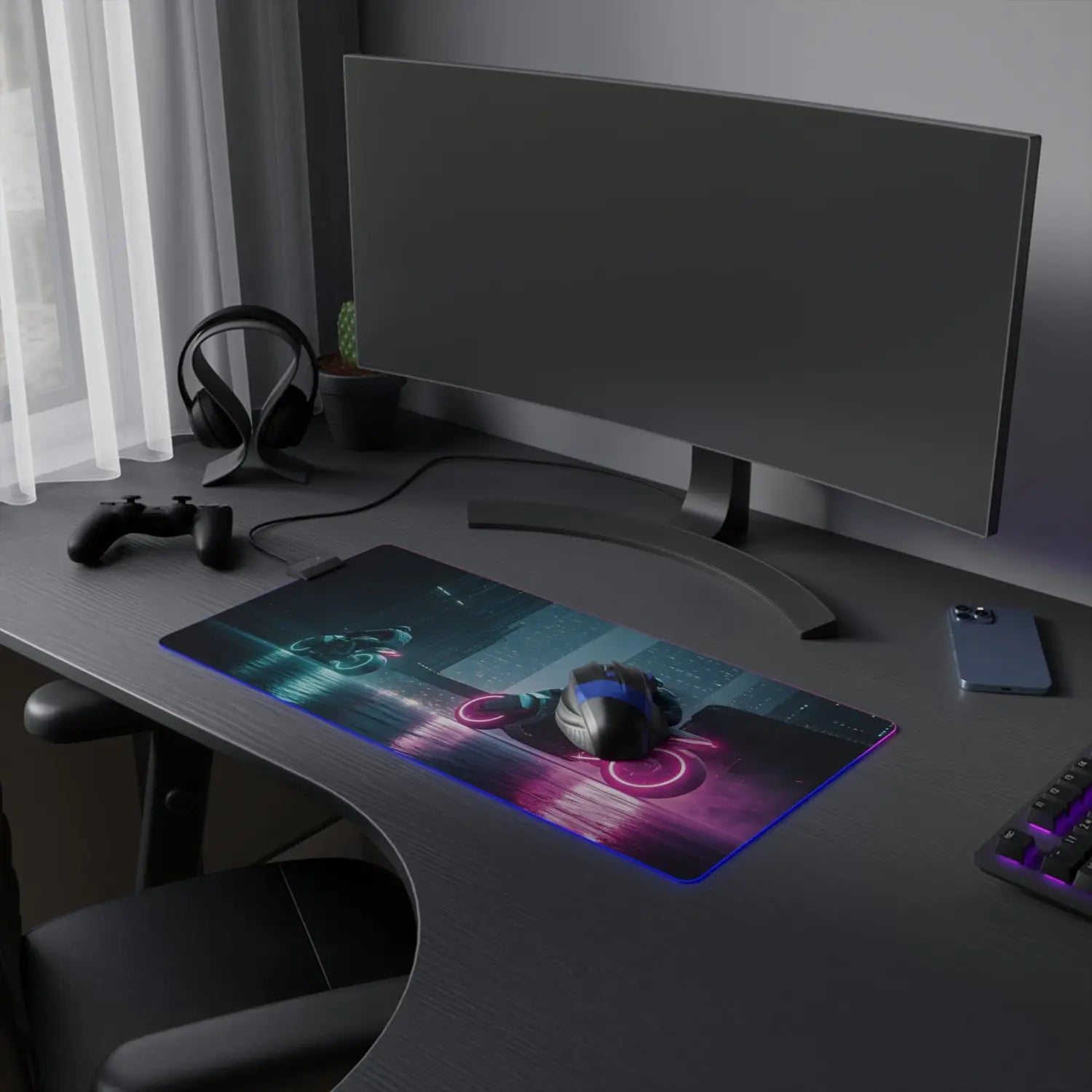 Elevate Your Gaming Setup - PixiOnyx’s LED Desk Mats