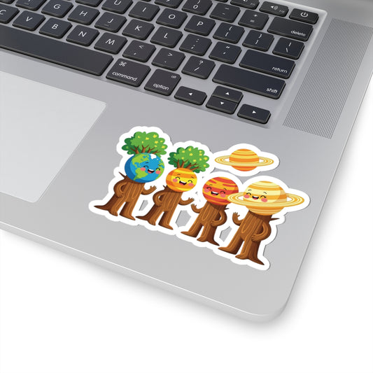 Kiss-Cut Sticker – Cosmic Tree Friends | PixiOnyx Planetfolk Series