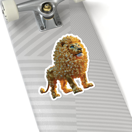 Kiss-Cut Sticker – Popcorn Lion | PixiOnyx SnackBeasts Series