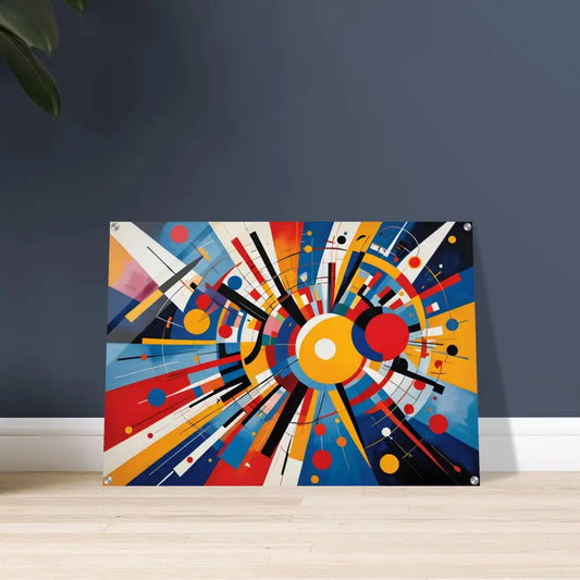Abstract geometric artwork for Acrylic Print Celestial Motion PixiOnyx Abstract Dreamscape