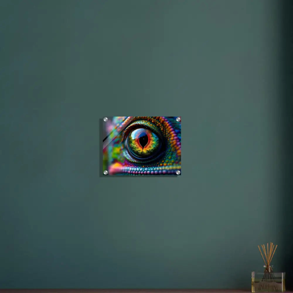 Colorful chameleon eye art on Acrylic Print Chameleons Prism PixiOnyx Hypnotic Gaze