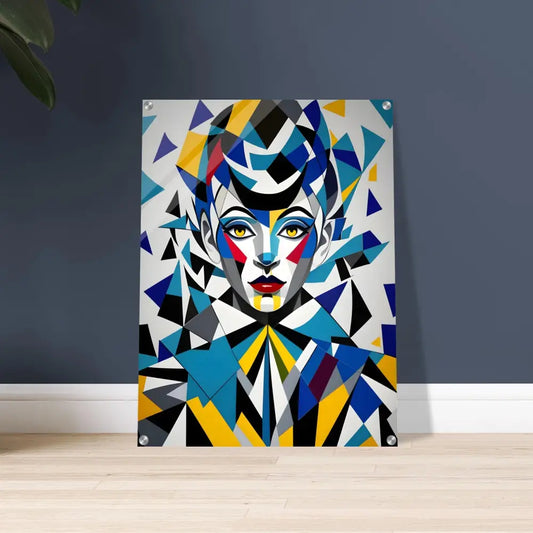 Abstract geometric portrait acrylic print from PixiOnyx Dreamscape Crystal collection