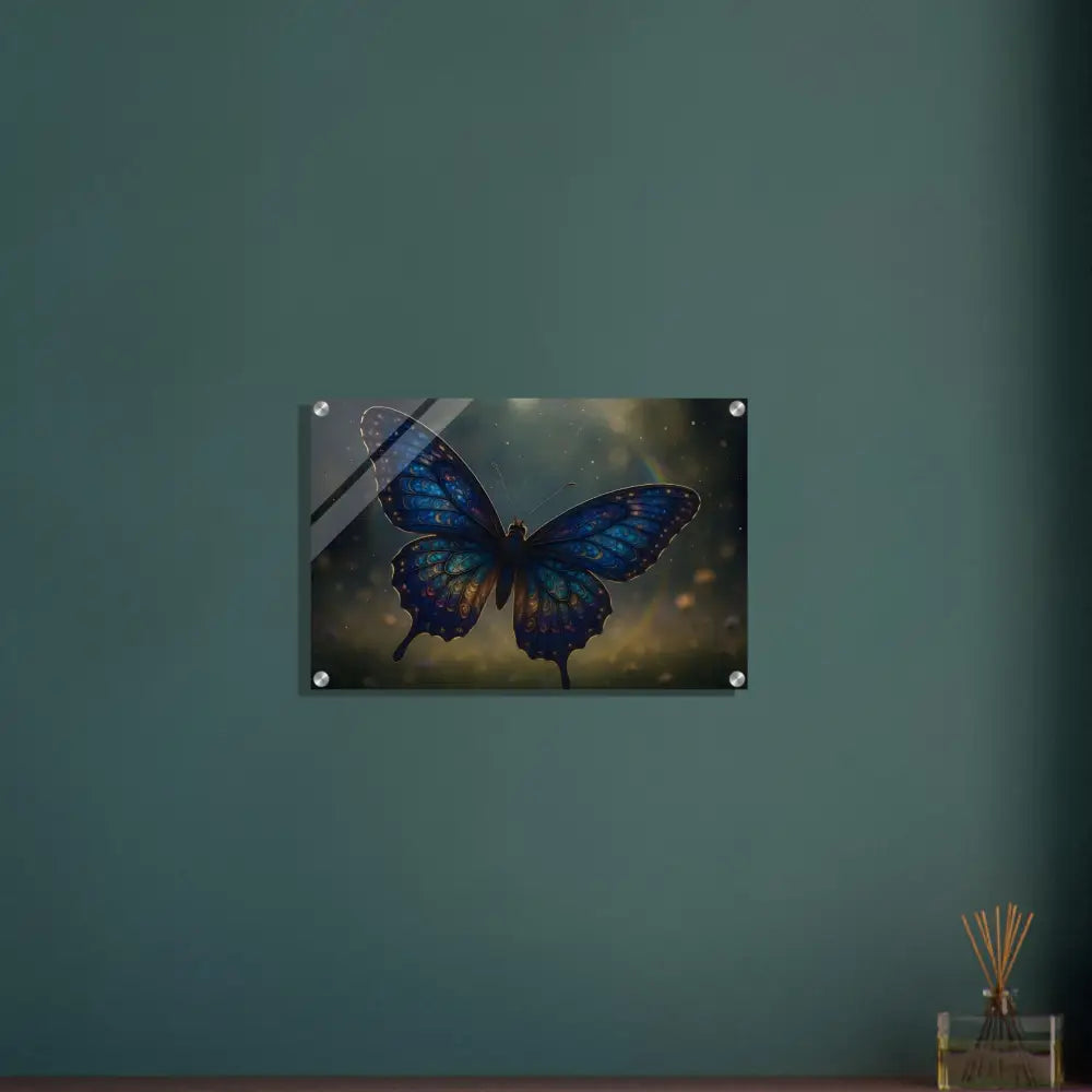 Butterfly wall art acrylic print Luminara Ascend PixiOnyx Crystal Lightform of Nature