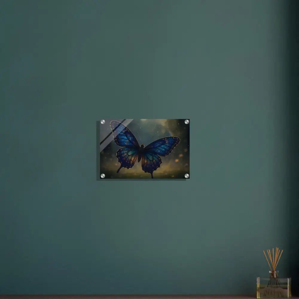 Butterfly artwork on acrylic print Luminara Ascend by PixiOnyx Crystal Lightform of Nature
