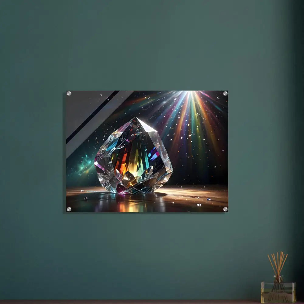 Prismatic crystal artwork displayed in Acrylic Print – Prismatic Splendor by PixiOnyx
