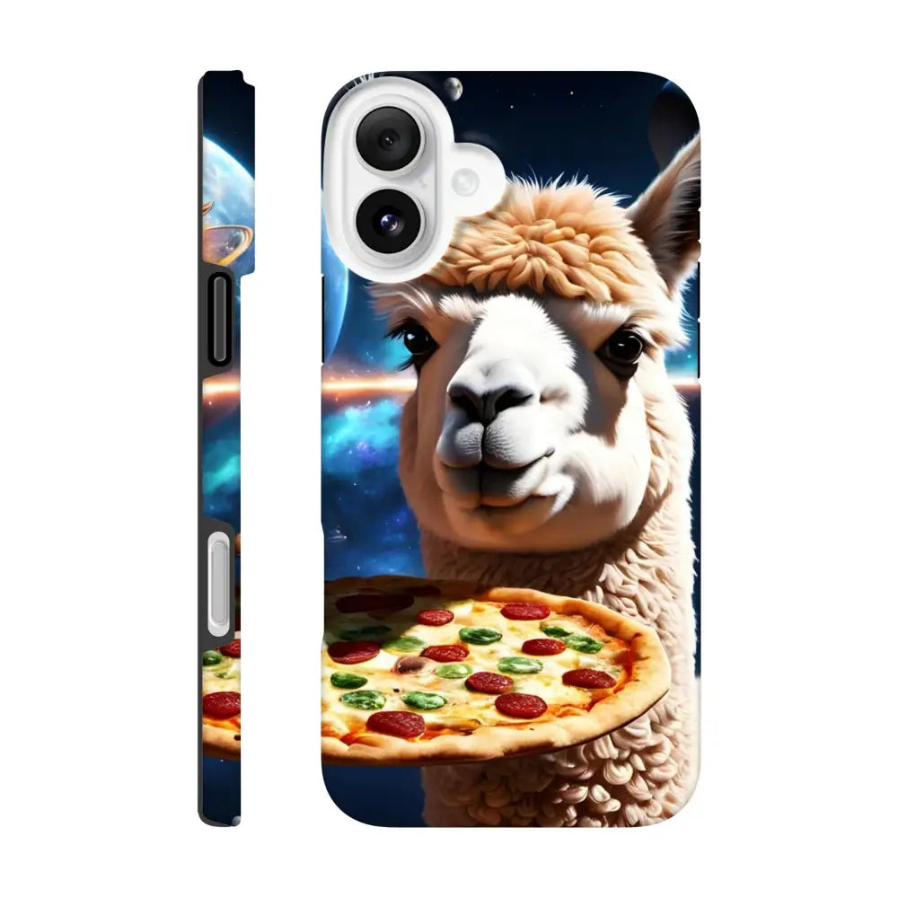 Llama and pizza design on Alpaca Pizza iPhone Case Deep Dish Defender PixiOnyx cover