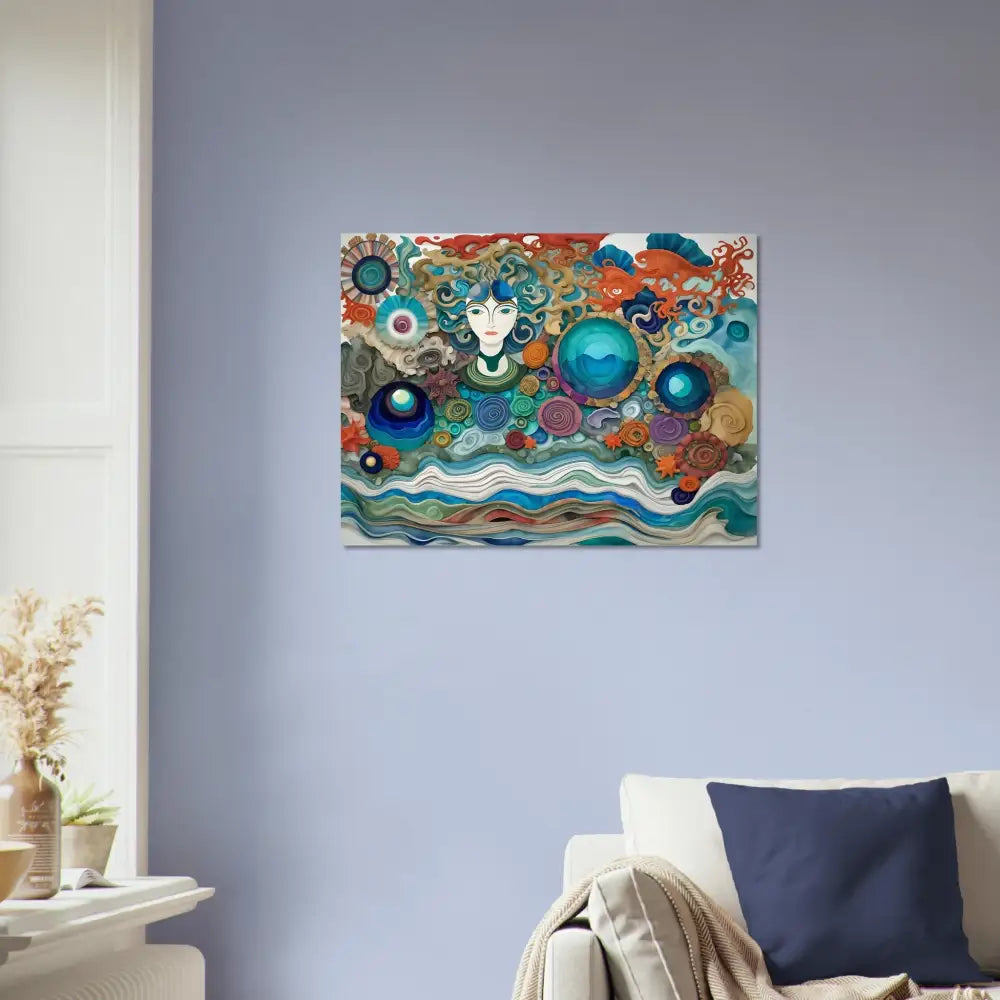 Colorful abstract artwork Aluminum Print Abstract Ocean Reverie PixiOnyx Dreamscape Metal