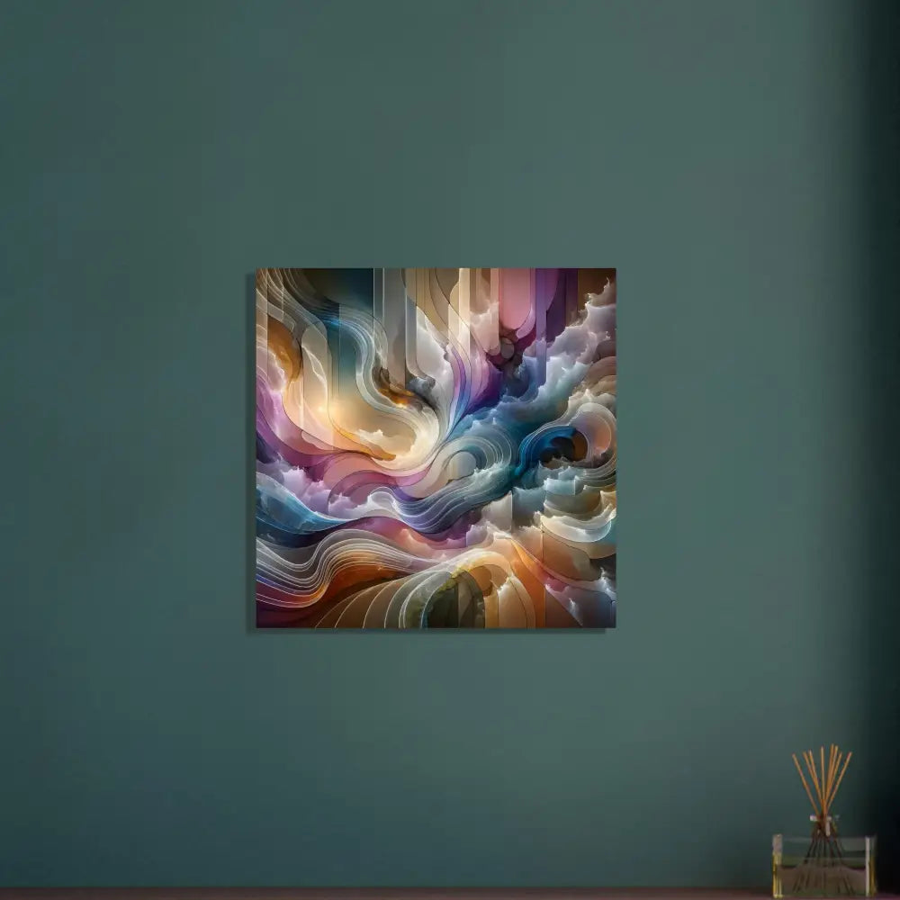 Abstract colorful artwork on Aluminum Print Celestial Layer Flux by PixiOnyx Abstract Metal Edition